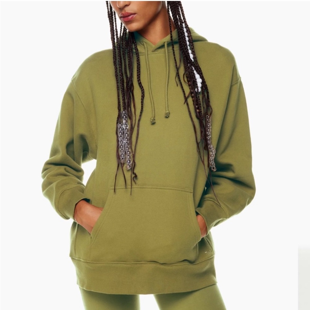 TNA Cozy Fleece Boyfriend Hoodie Ancient Olive